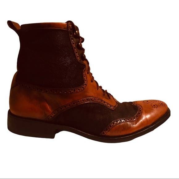 New Men’s Old Gringo Brown Enzo Wingtip Ankle Dress Boot Style#BM617-3 Size 8 - Picture 2 of 8